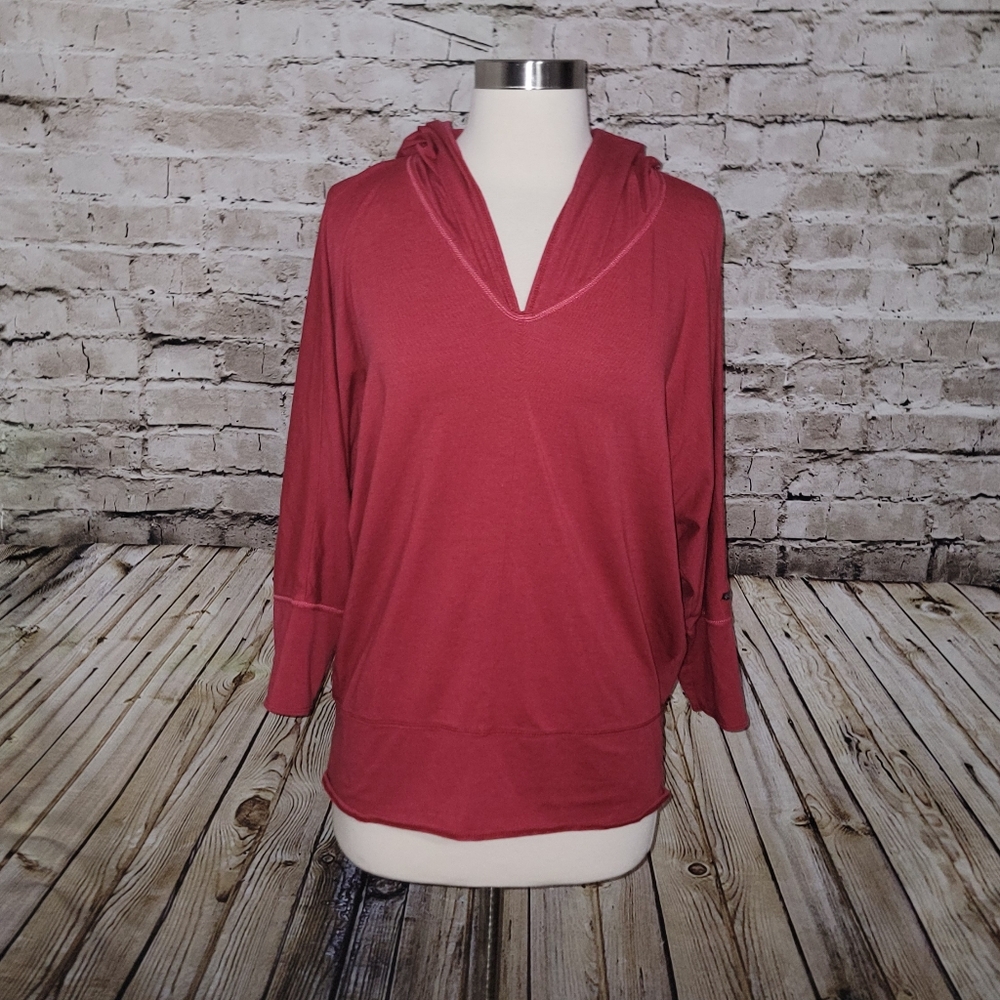 Columbia Hooded Pullover Size S Red